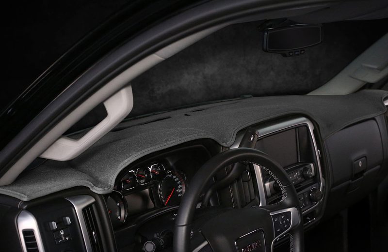 Custom fit molded dash cover for GMC Sierra in black