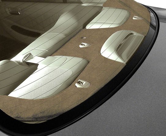 Suede Rear Deck Cover for 2024 Mercedes-Benz Sprinter 3500XD 