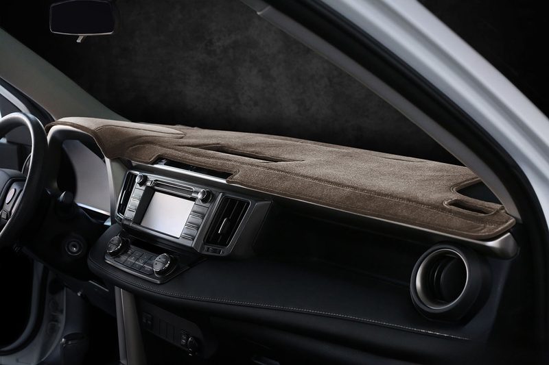 Toyota RAV4 custom dash cover in velour in oak