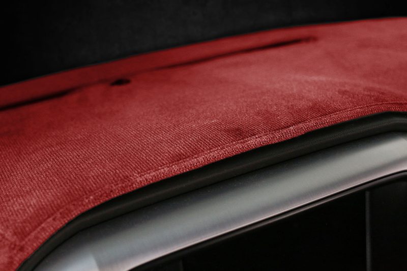 GMC Sierra velour dash cover in dark red