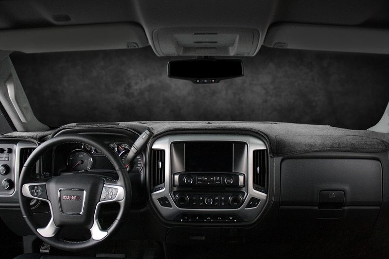 Velour dash cover for GMC Sierra in charcoal