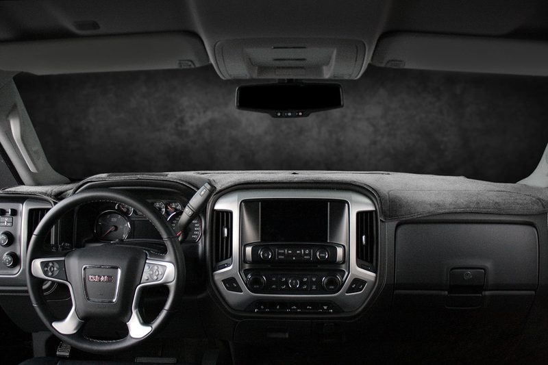 Velour dash cover for GMC Sierra in gray