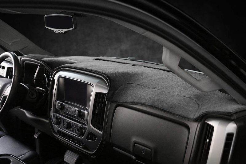 Custom fit GMC Sierra dash cover velour in charcoal