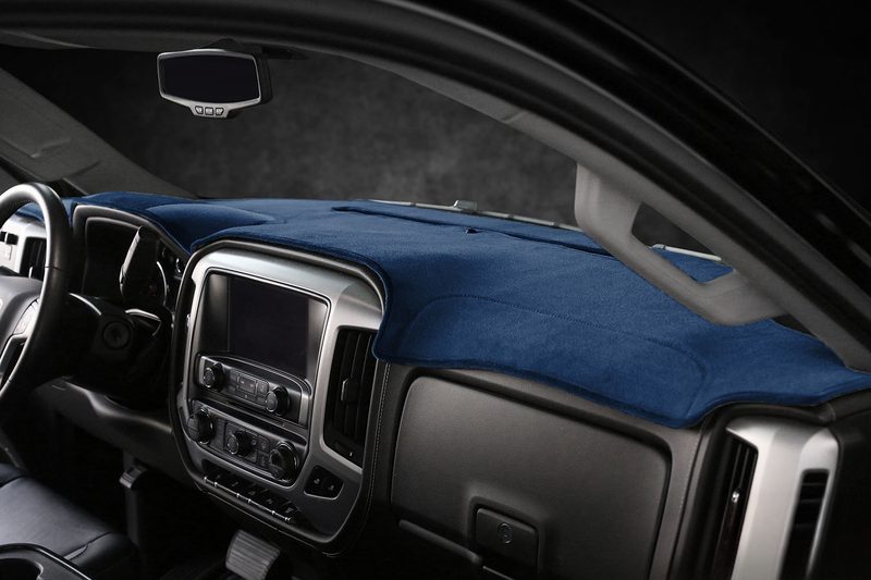 Custom fit GMC Sierra dash cover velour in dark blue