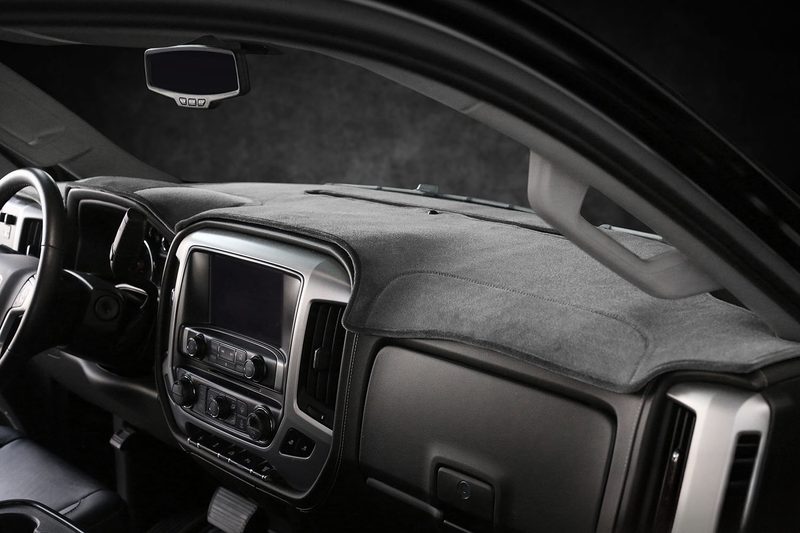 Custom fit GMC Sierra dash cover velour in gray