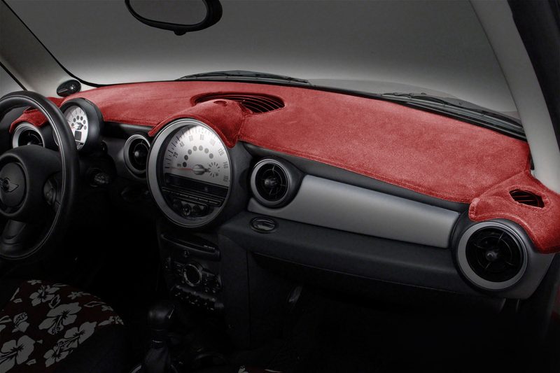 Mini Cooper dash cover in dark red