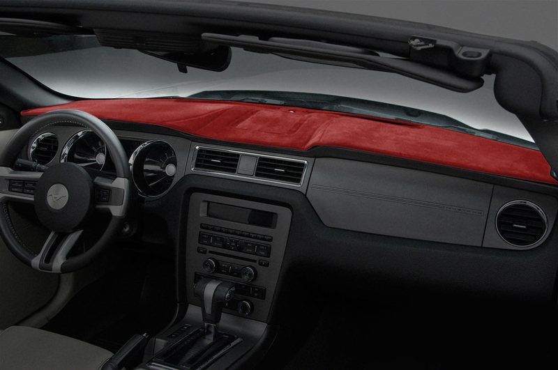 Ford Mustang dash cover in dark red