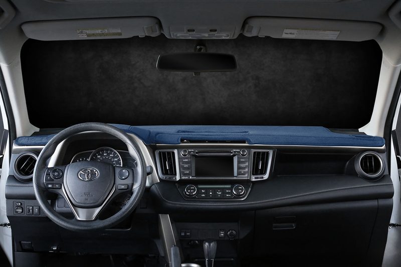 RAV4 custom fit dash cover in dark blue