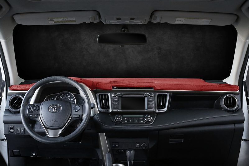 RAV4 custom fit dash cover in dark red