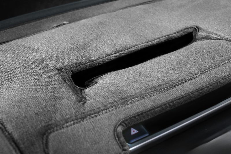 RAV4 dash cover cutouts velour in charcoal