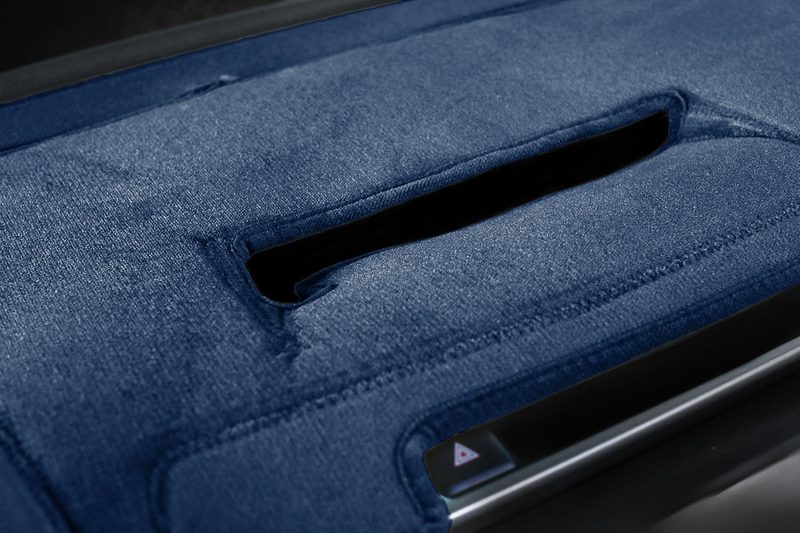 RAV4 dash cover cutouts velour in dark blue