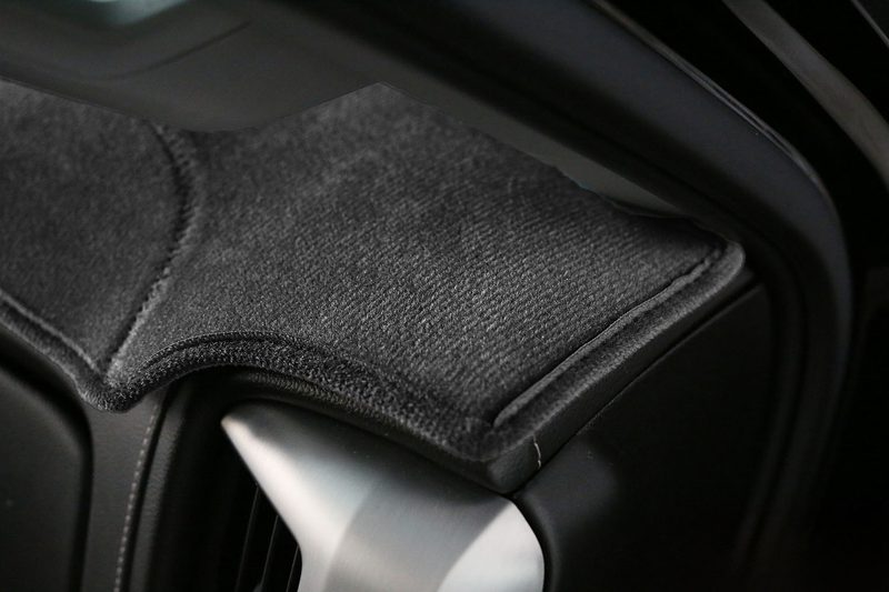 GMC Sierra dash cover edging in velour in black