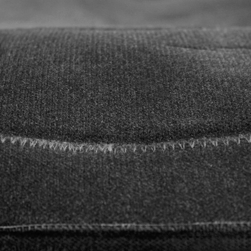 Velour dash cover fabric in black