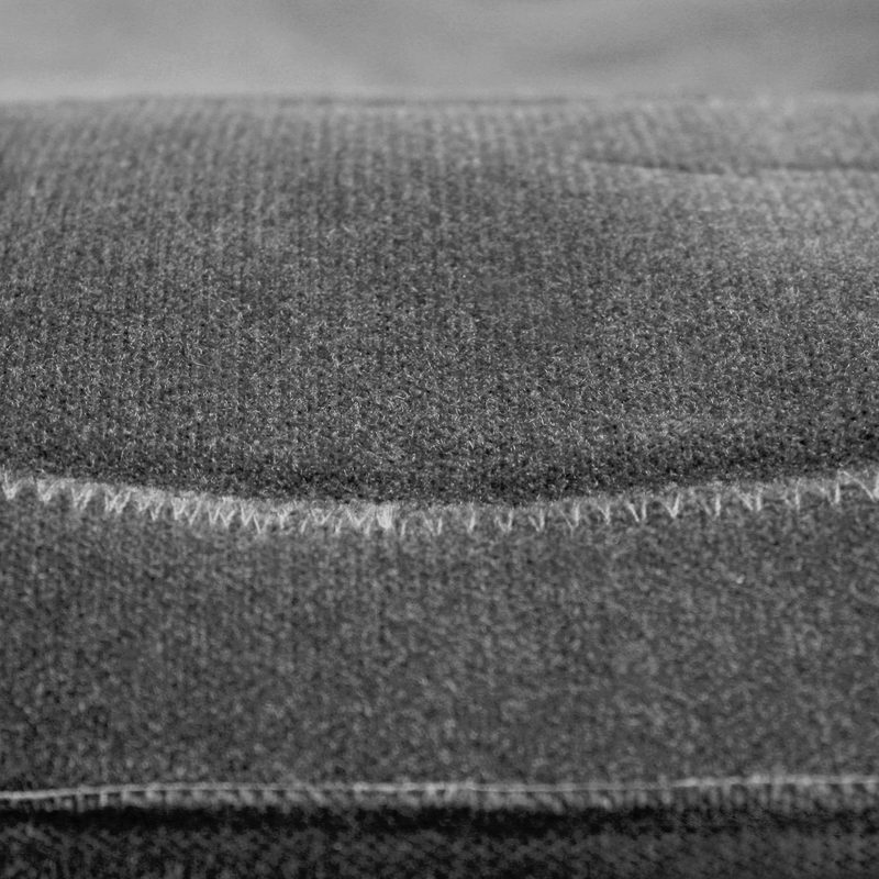 Velour dash cover fabric in charcoal