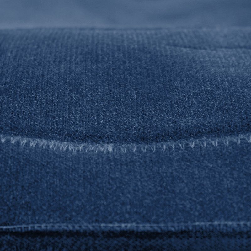 Velour dash cover fabric in dark blue