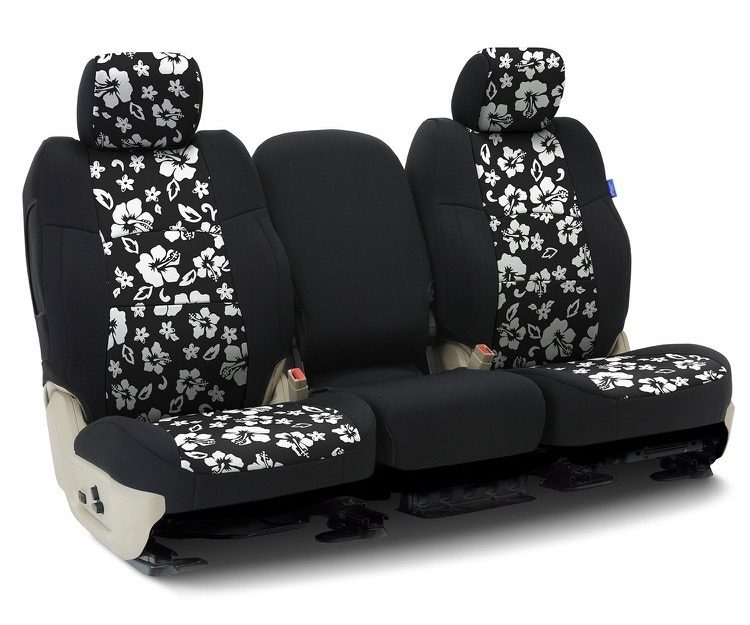 Hawaiian Print Neoprene Seat Covers for 2019 BMW i3s 