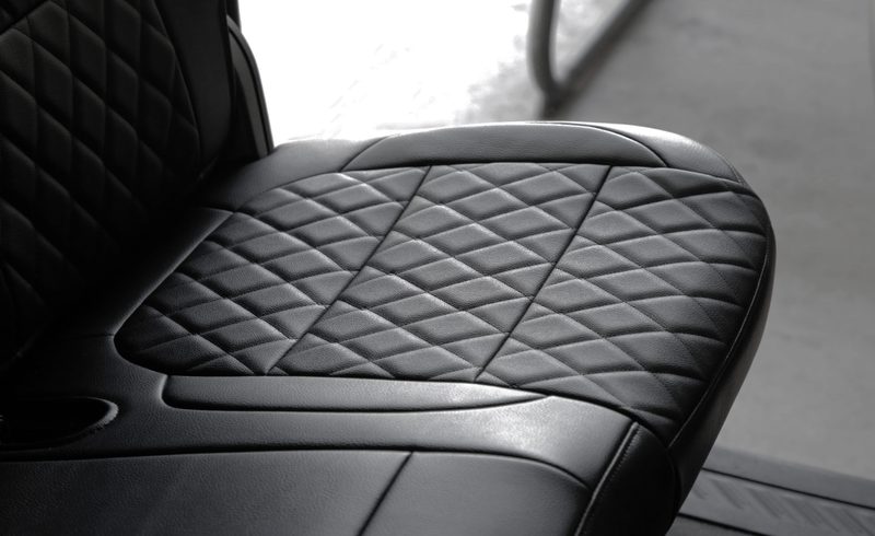 Diamond Stitch custom seat cover bottom