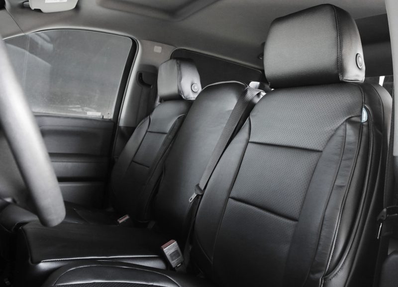 Perforated Leather custom seat cover backrest