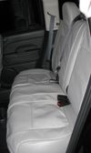 Custom seat cover in Genuine Leather fabric (customer photo)