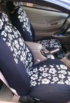 Custom seat cover in Hawaiian fabric (customer photo)