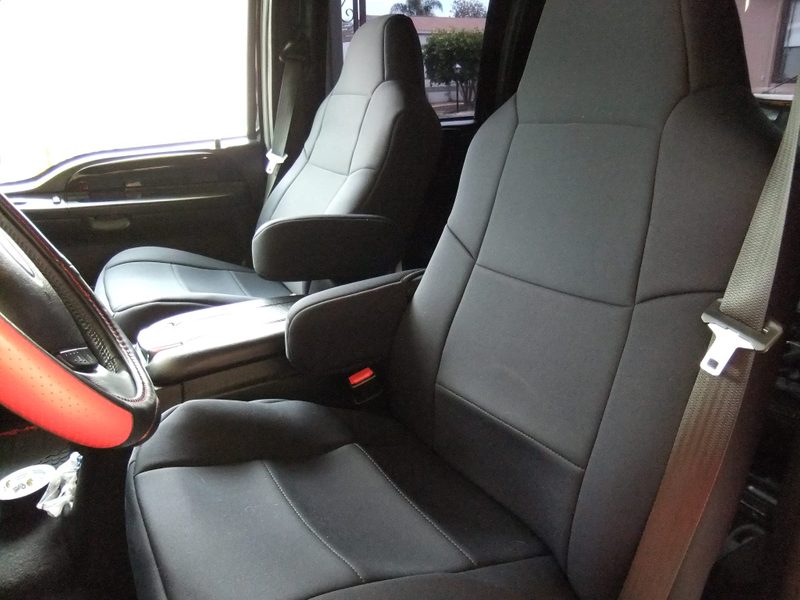 Custom seat cover in Neosupreme fabric (customer photo)