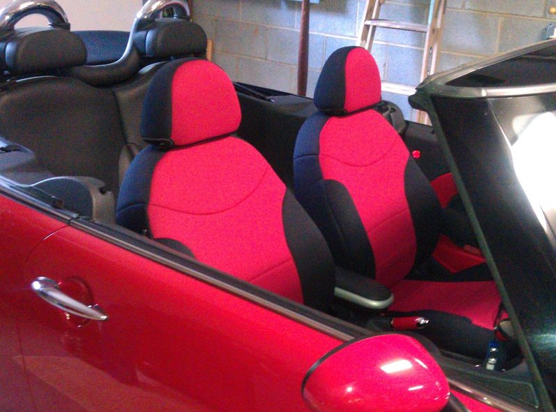 Custom seat cover in Neoprene fabric (customer photo)