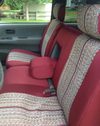 Custom seat cover in Saddleblanket fabric (customer photo)