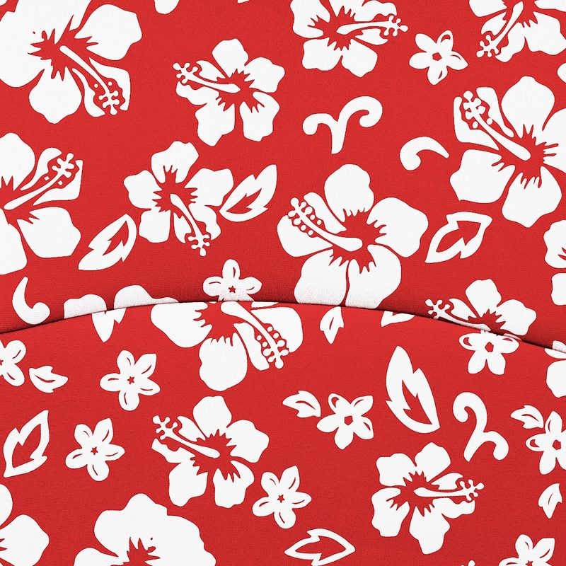 Neoprene Hawaiian fabric close-up