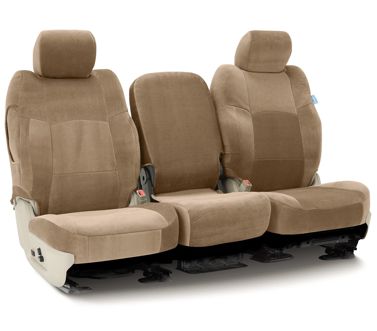 Autocessary Semi-Custom Grey Velour Car Seat Covers For Toyota – Front & Rear, Cushioned Fit
