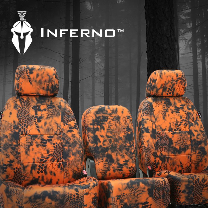 Kryptek Inferno custom fit seat covers