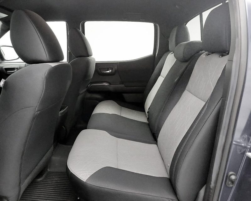 Toyota Tacoma Double Cab with 60/40 split bench seats (backrest and bottom are split with 40 section on driver side)